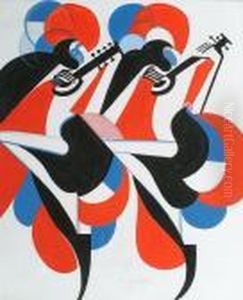 Dancing Musicians by Hugo Scheiber