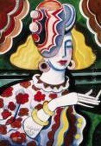 Woman In A Hat by Hugo Scheiber
