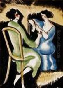 Green-blue Dressed Girls