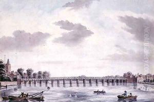 View of Old Battersea Bridge by Thomas Sandby