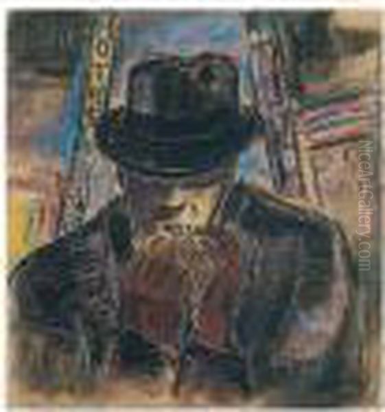 Man Lighting Cigarette - view 1
