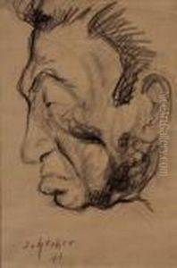 Selbstbildnis by Hugo Scheiber