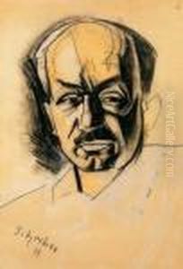 Portrait Of Man by Hugo Scheiber