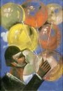 Luftbaloon - Seller In The Park by Hugo Scheiber