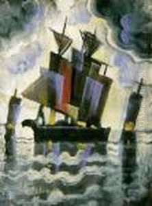 Sailing Boats by Hugo Scheiber