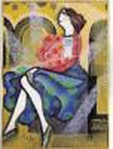 Femme Assise, Circa 1920 by Hugo Scheiber