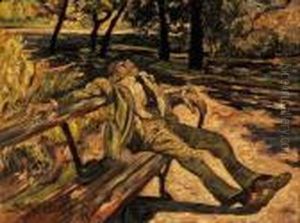 In The Park, Early 1920s by Hugo Scheiber