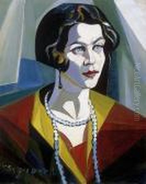 Woman With A Pearl Necklace - view 1