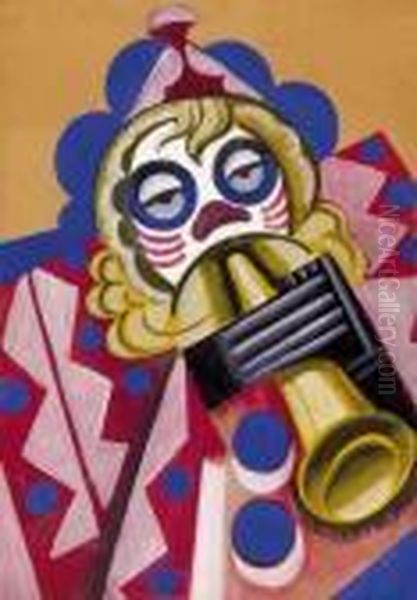 Clown Playing On The Trumpet - view 1
