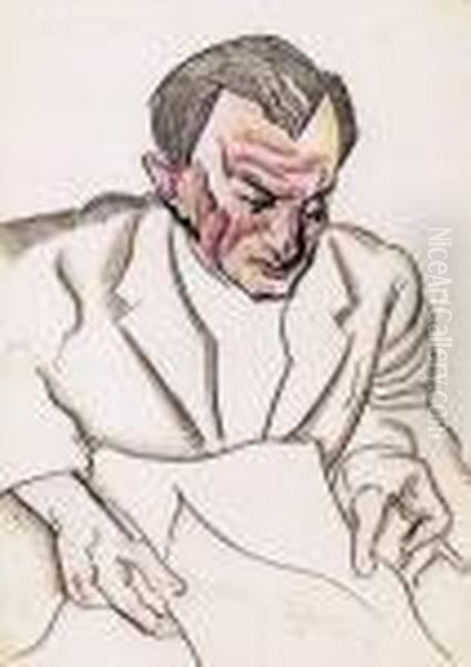 Man, Reading A Newspaper - view 1