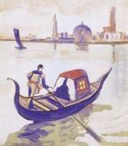 Venetian Gondolier by Hugo Scheiber