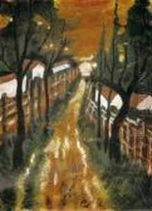 Street With Trees by Hugo Scheiber