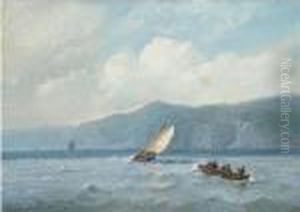 Shipping Near A Rocky Coast by Andreas Schelfhout