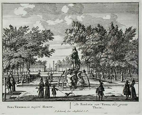 The Fountain of Venus in a grand garden, from Admirandorum Quadruplex Spectaculum, by Jan van Call 1656-1703, published before 1715 - view 1