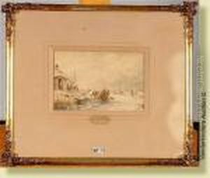 Paysage Hivernal Aux Patineurs