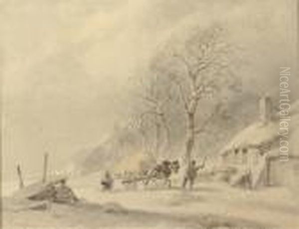 Driving A Cart Through The Snow - view 1