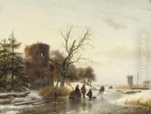 On The Ice Near A Ruin