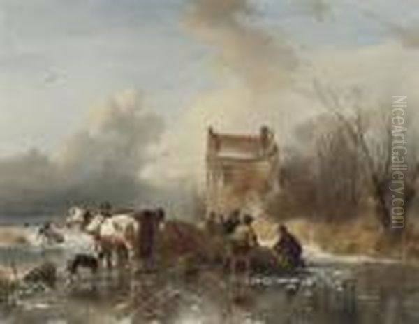 Ice Fishing: Hauling In The Nets On A Winter's Day - view 1