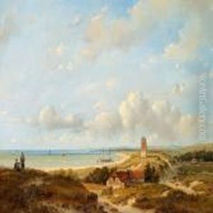 Dutch Coastal Scene With A Lighthouse