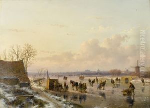 Winter Landscape With Skaters, Haarlem In The Distance