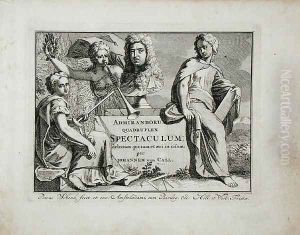 Title page from Admirandorum Quadruplex Spectaculum, by Jan van Call 1656-1703, published before 1715 by Pieter Schenk