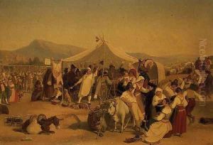 A Fair in the Roman Campagna by Jorgen Valentin Sonne