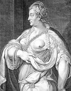 Pompeia d. AD 122 wife of Julius Caesar by Aegidius Sadeler or Saedeler