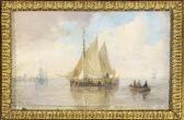 Sailing-vessels On An Estuary - view 1