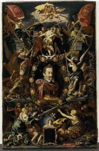 Allegory on the reign of Matthias, Holy Roman Emperor, between 1514-1615 by Aegidius Sadeler or Saedeler