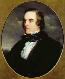Portrait of George Linley 1798-1865 by Charles Henry Schwanfelder