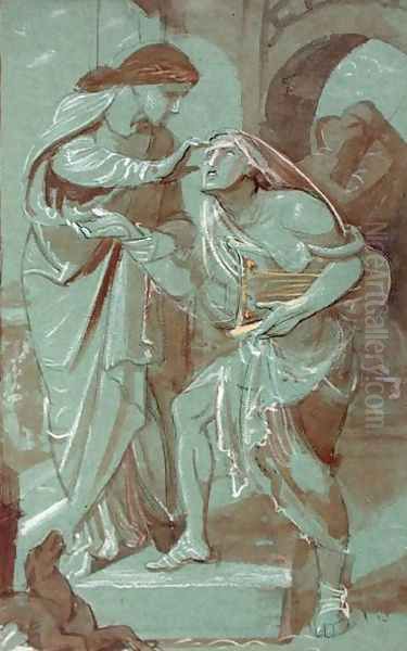 Study for The Blind Man of Bethsaida on the North Wall of the Chapel of the Ascension, London by Frederic James Shields