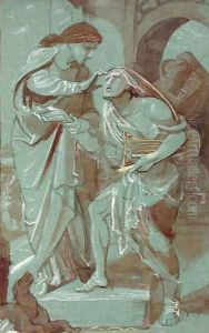 Study for The Blind Man of Bethsaida on the North Wall of the Chapel of the Ascension, London by Frederic James Shields