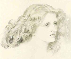 Head of a young girl by Frederic James Shields