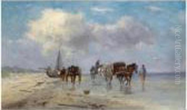Shell Fishers On The Beach - view 1