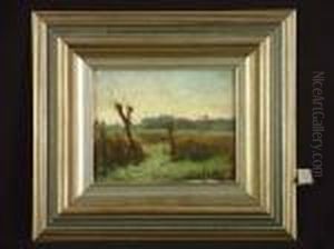 Heidelandschaft Mit Wasserlauf Im Herbst by Johan Frederik Corn. Scherrewitz