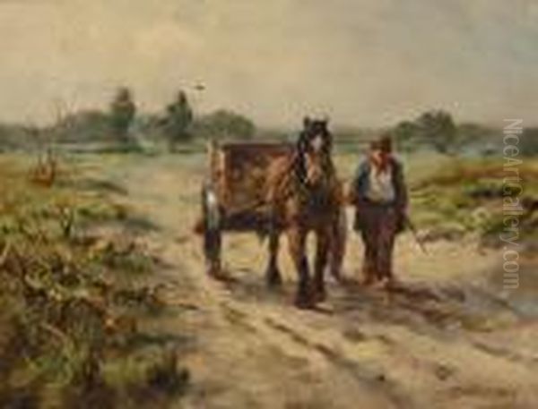 Farmer With Horse Andcart - view 1