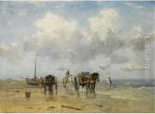 Shell Fishers In The Breakers - view 1
