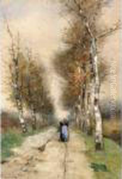 A Peasant Woman On A Country Lane - view 1