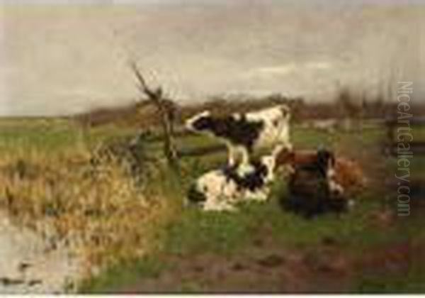 Calfs In A Landscape - view 1