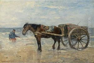A Shell Fisher In The Breakers by Johan Frederik Corn. Scherrewitz