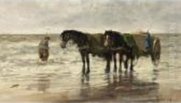 A Shellfisher On The Beach, Noordwijk - view 1