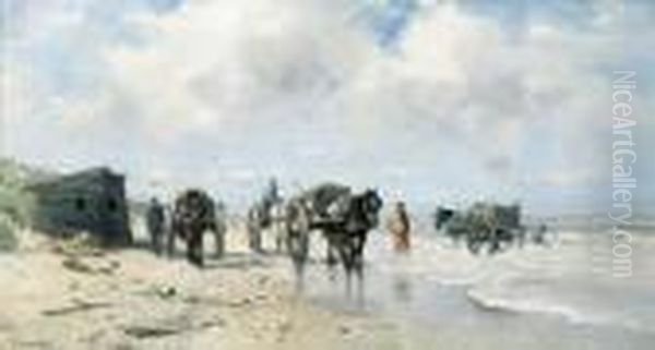 Shellfishers In The Breakers - view 1