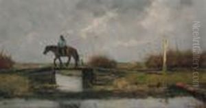 A Horse Pulling A Towboat A Horse Pulling A Towboat