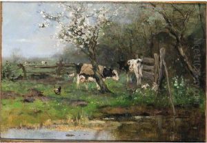 Cows In An Orchard
