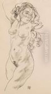 Nude Study by Egon Schiele