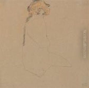 Madchen Mit Rotem Haar by Egon Schiele