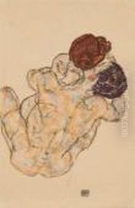 Mann Und Frau by Egon Schiele