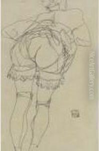 Sich Beugendes Madchen by Egon Schiele