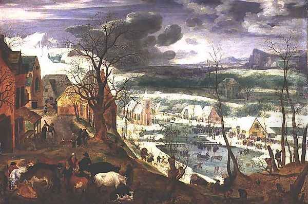 A Village in Winter - view 1