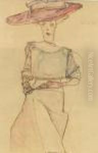 Portrait Of Frau Dr. Hor by Egon Schiele